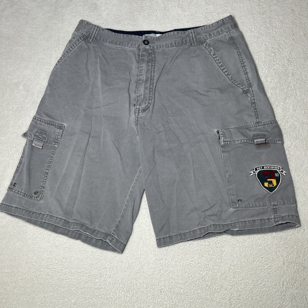 PLUGG Cargo Shorts 38 Men's Baggy Wide Leg Vintage Y2K Utility 1st Division 3rd